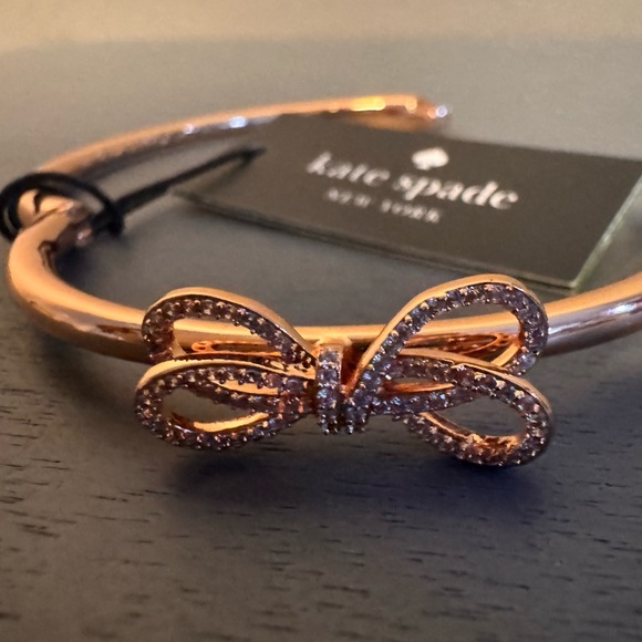 kate spade Jewelry - Kate Spade Rose Gold Bow Bangle